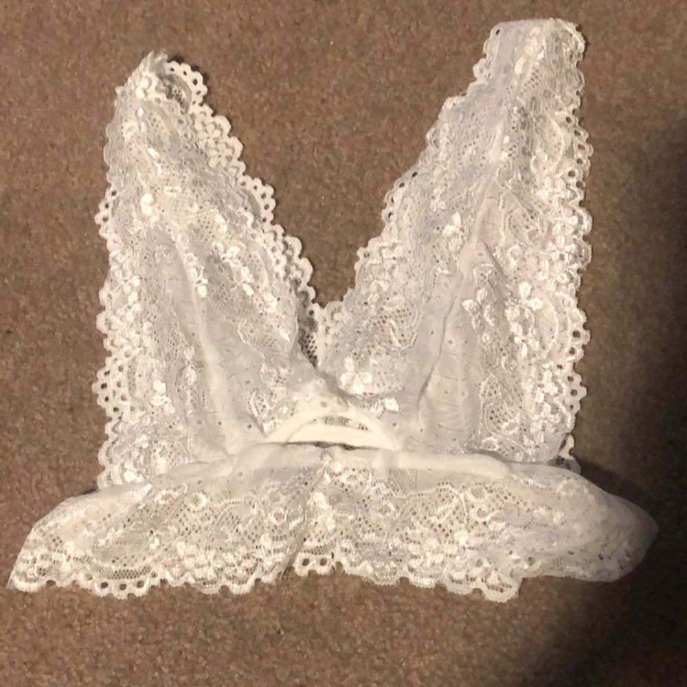 white bralette